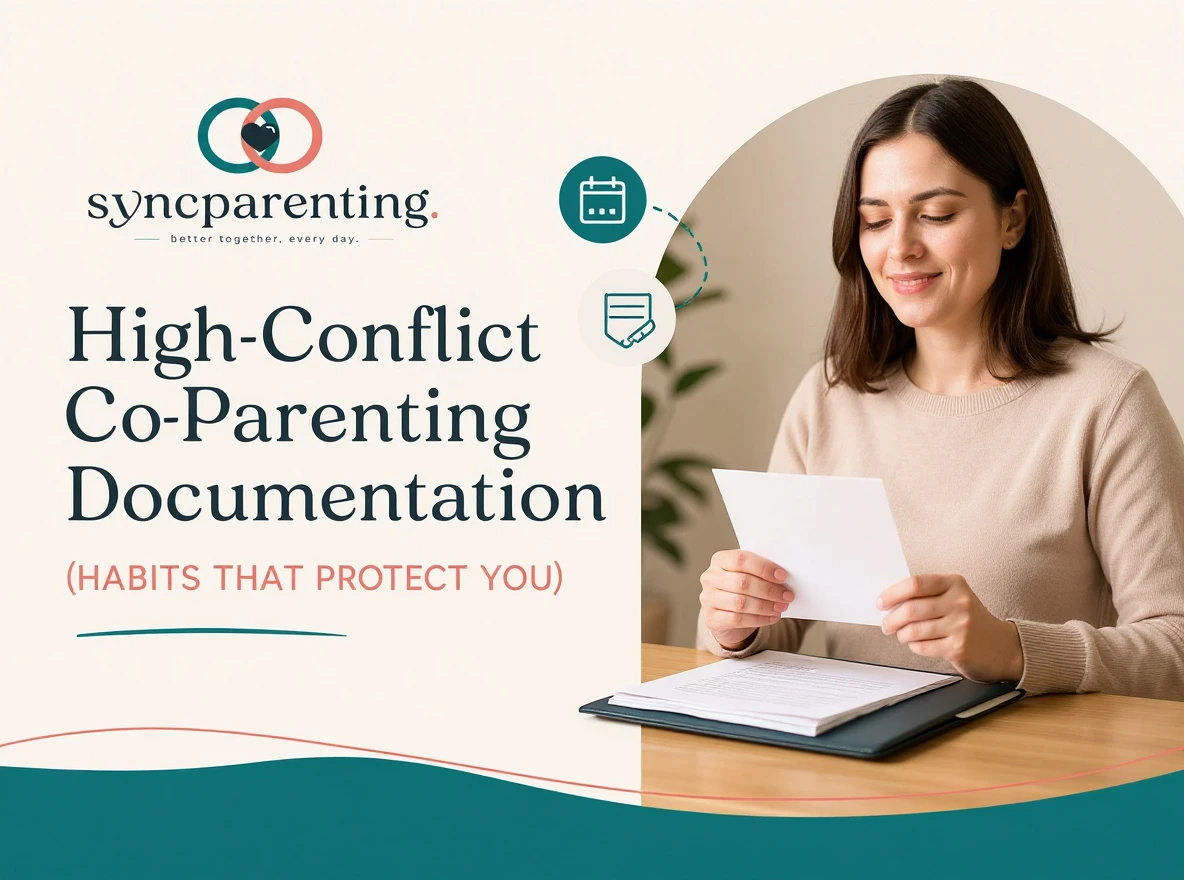 High-Conflict Co-Parenting Documentation — SyncParenting blog cover