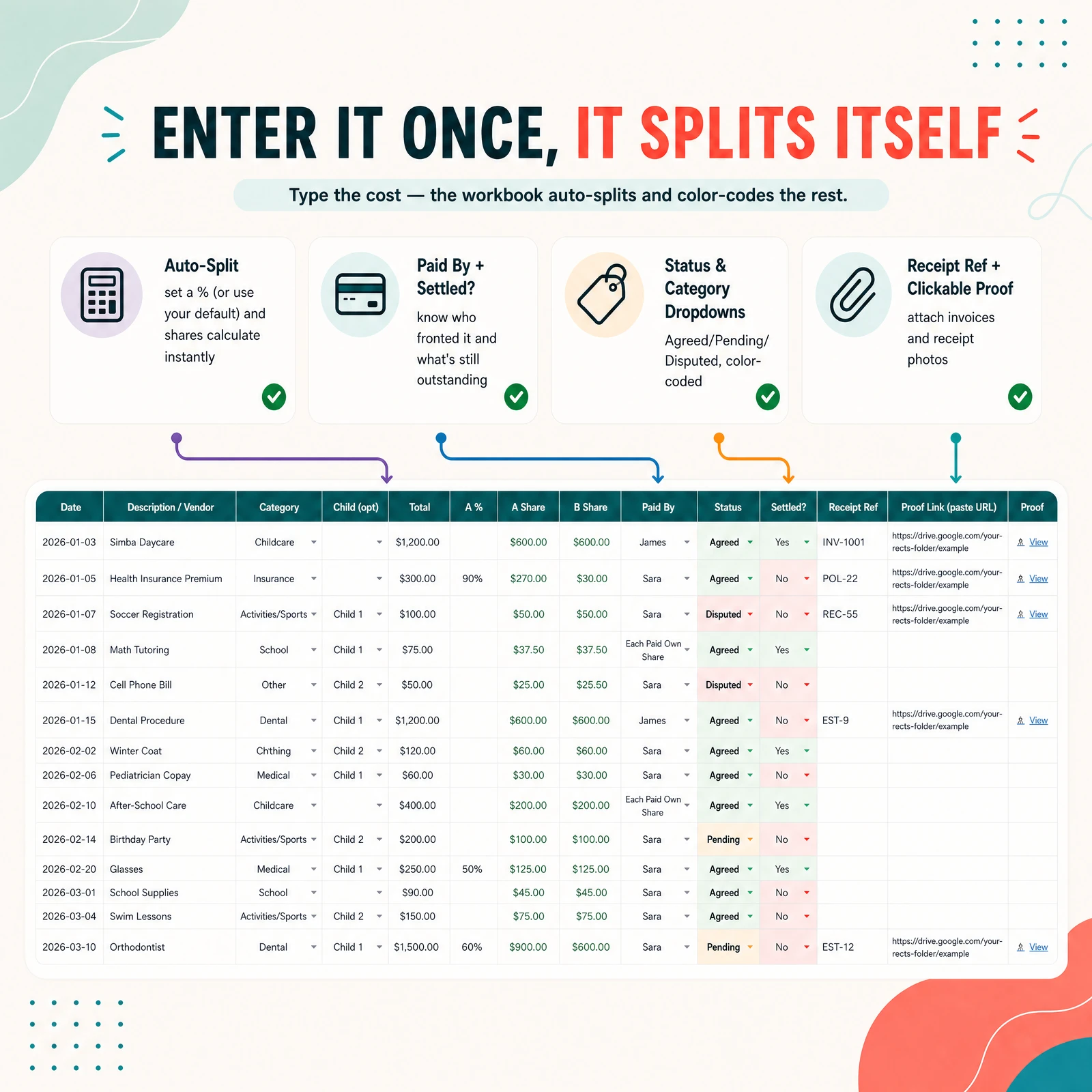 Co-Parenting Expense Tracker — view 2