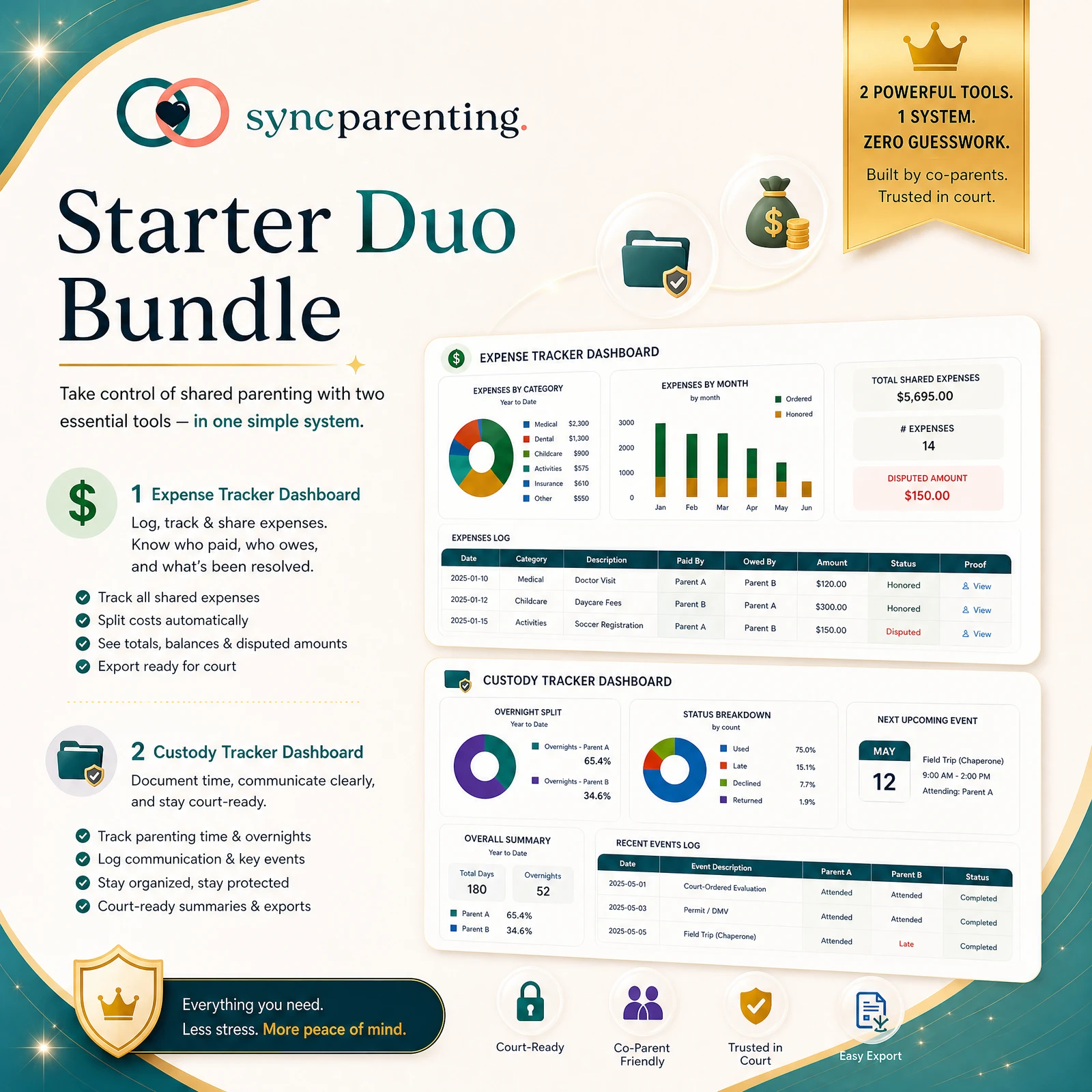 Starter Duo — Custody + Expense Tracker
